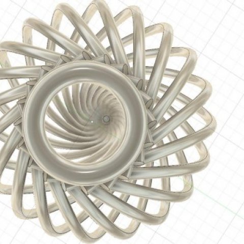 Pendente Moving Wave - Modelo 3D no Fusion